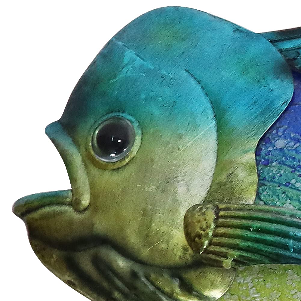Amazon.co.jp: LIFFY Metal Mahi ウォールアート 屋内 屋外 金属 魚 壁