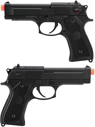 Miniatura 2 de Evike Paquete de pistola Airsoft CYMA AEP Full Auto Select Fire M9 Airsoft AEP (color negro)