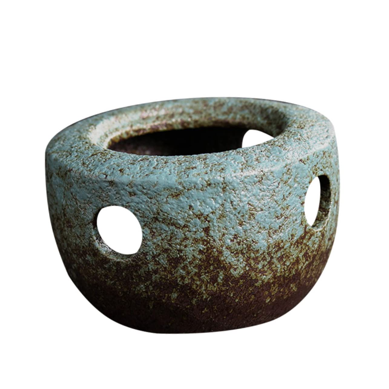 OFFSCH Ceramic Teapot Warmer Retro Style Heat Preservation Base for Home Use Decorative and Practical Tea Stove Easy to Clean for Tea