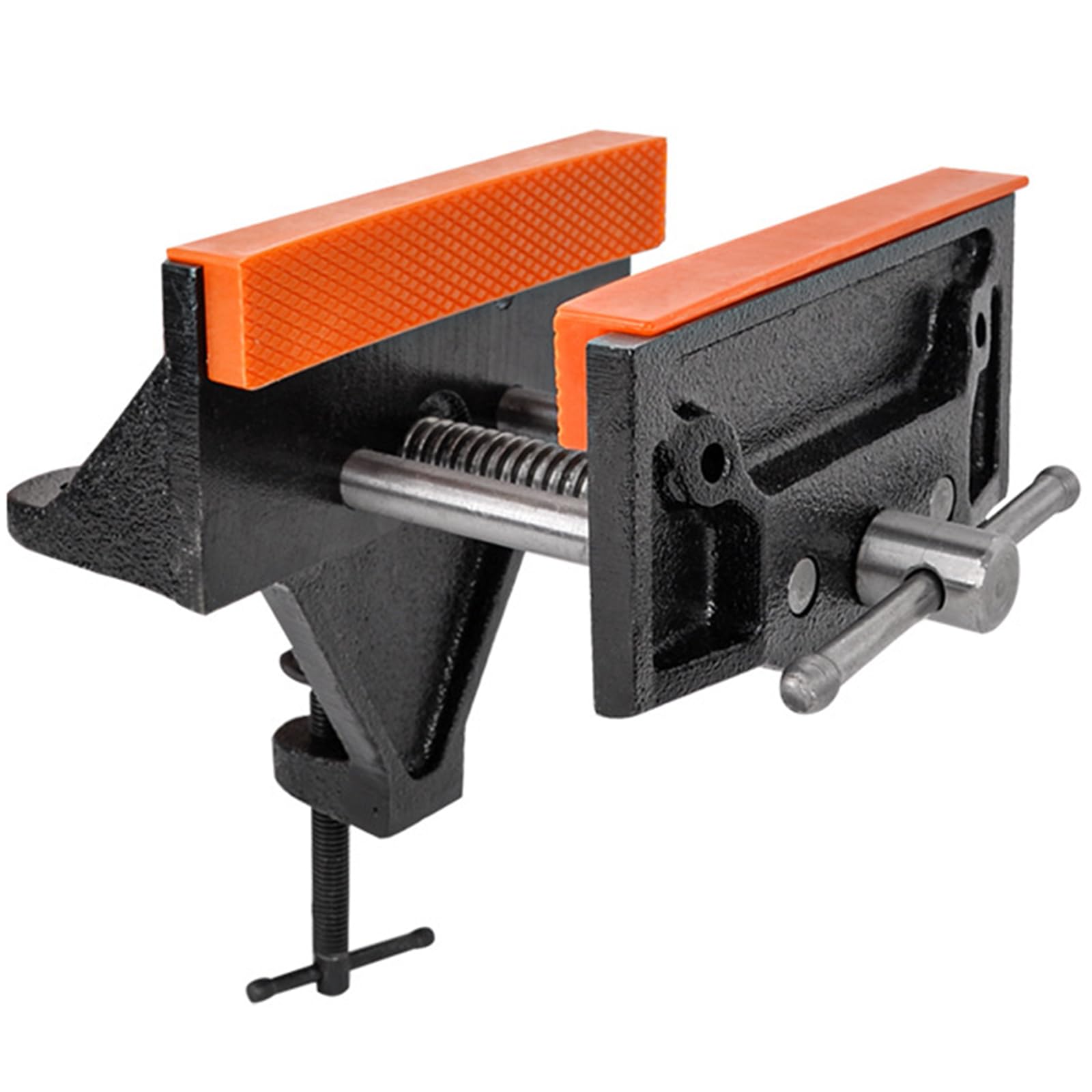 Elnwnnkc Thread Quick-Clamping Cast Iron Table Vise, Non Slip Bench Fixture Tool For Workshop And Household Woodcrafting Woodworking Vise Table Clamp