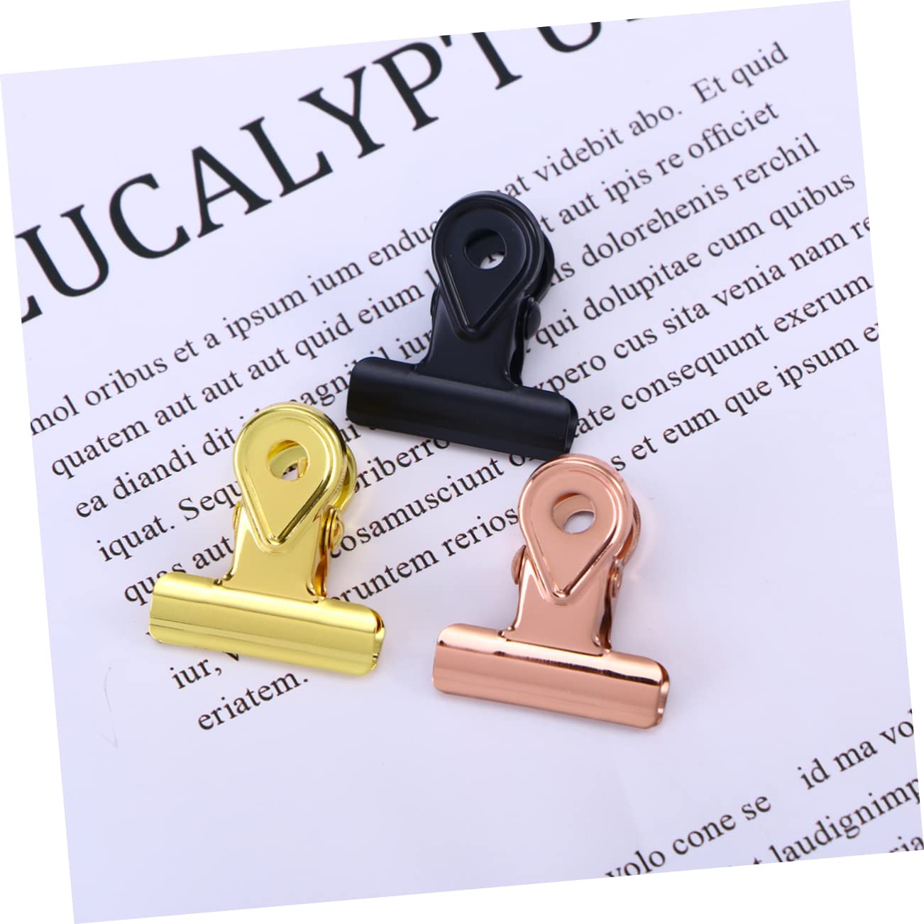 NUOBESTY 60pezzi Pinze Metalliche Per Raccoglitori Clip Pieghevoli Rame Rosa Per Organizzazione Di Documenti Foto e Articoli Creativi