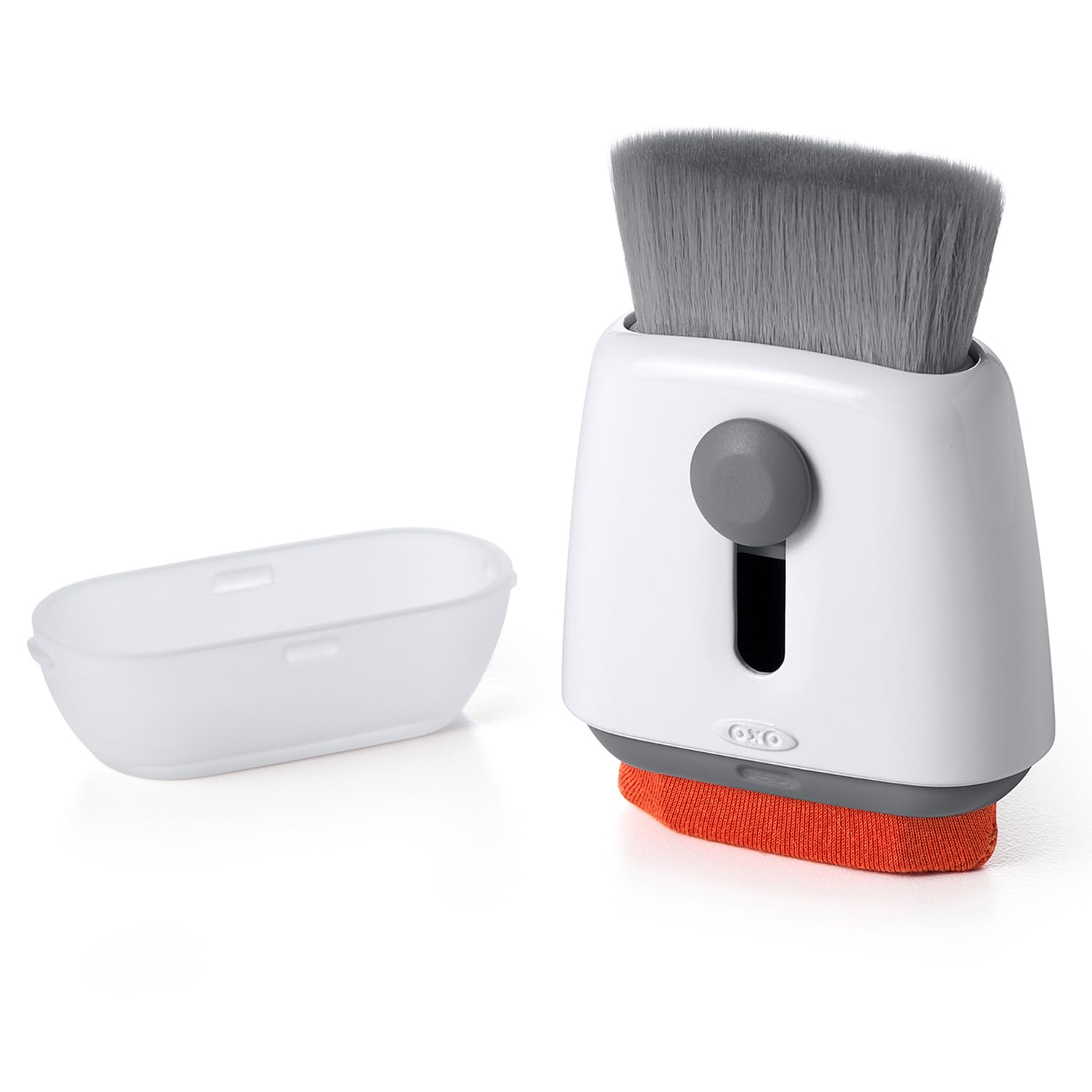 OXO Keyboard & LCD Cleaner with Sliding Brush and Microfiber, Integrated Cleaner