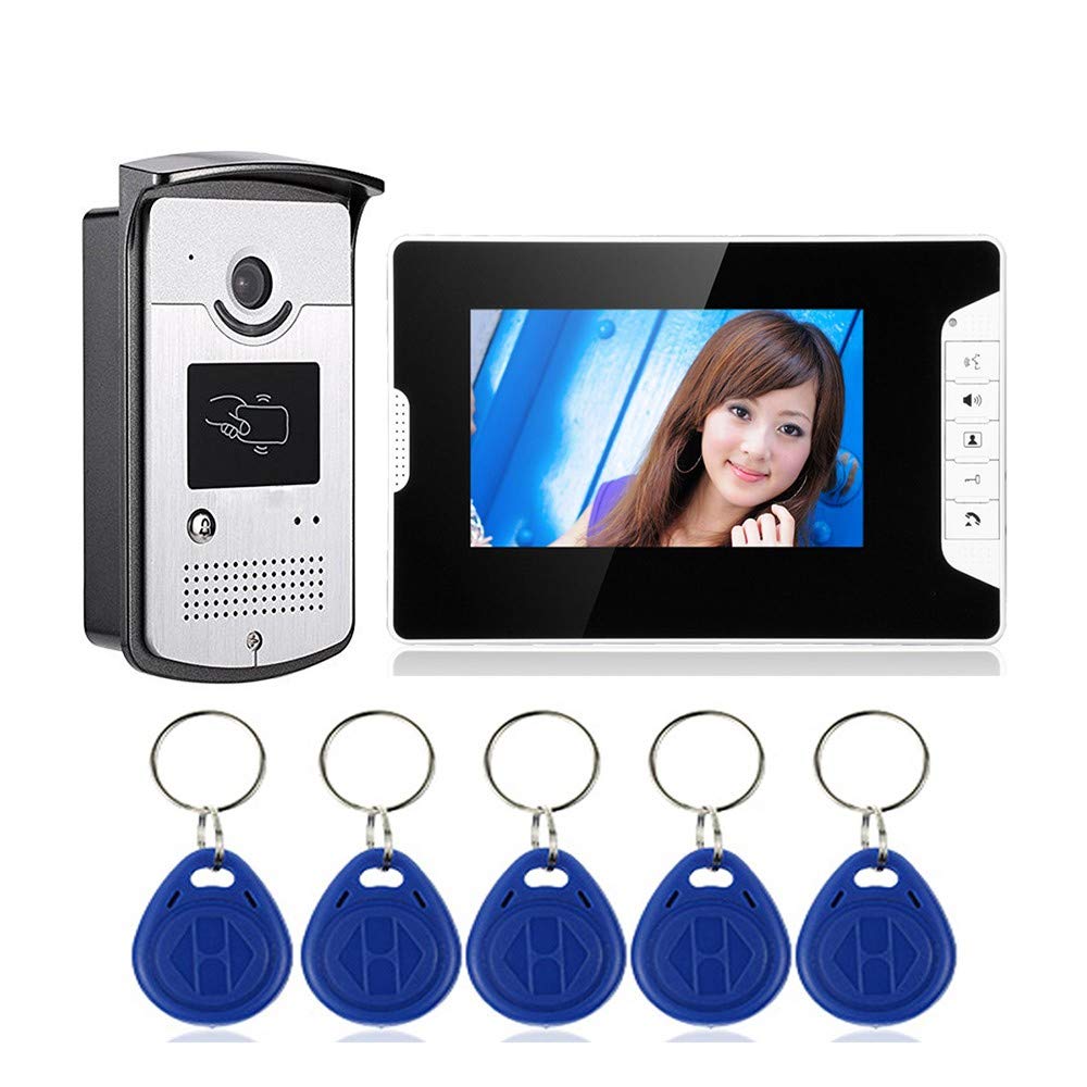 YLXD YLXD 7" Smart Video Doorbell, Video Door Intercom Entry System Kit Wired Video Doorbell Phone Rainproof Call Panel IR Camera for Home Villa Building Apartment