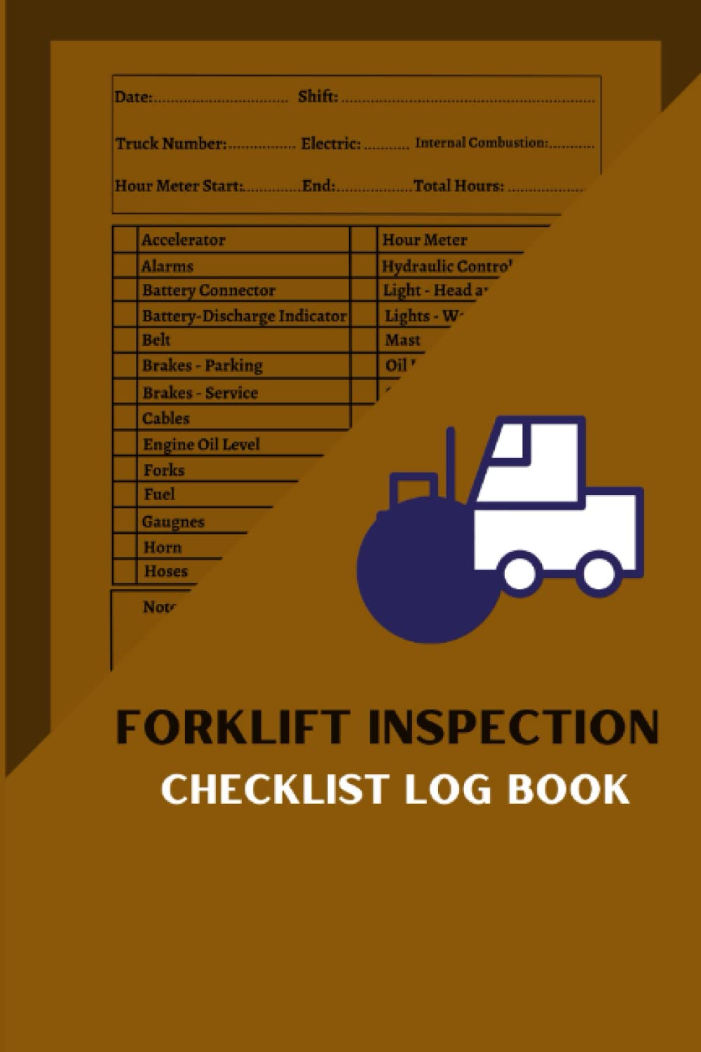 Buy Forklift Inspection Checklist Log Book Forklift Operator Daily