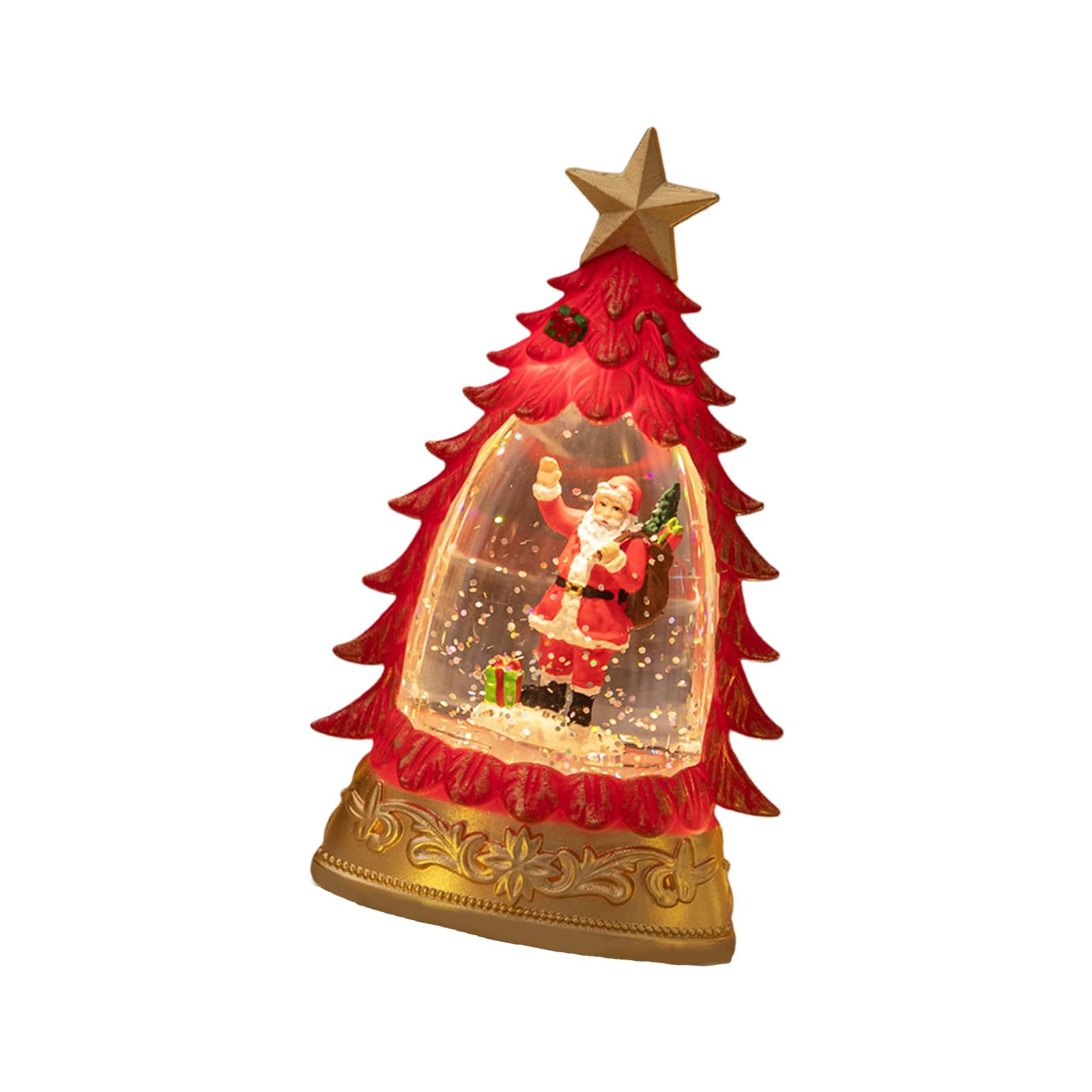 Kalttoy Realistic Christmas Decoration Lamp LED Illuminated Ornament Shatterproof for Festival Display Table Ornament Christmas Tree Lamp