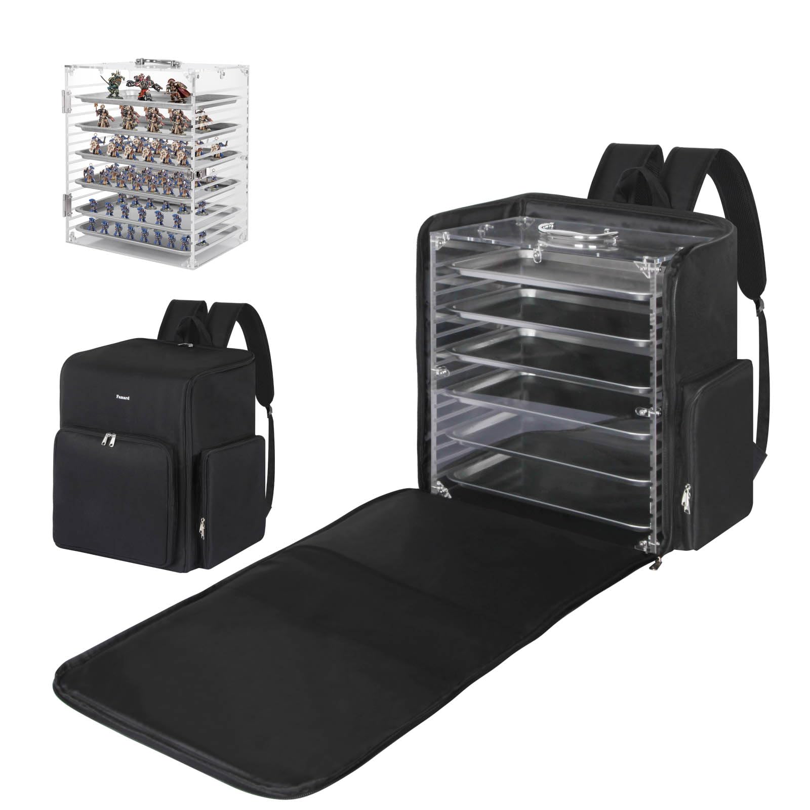 Amazon.co.jp: Famard クリアアクリルミニチュア収納ケース ウォー