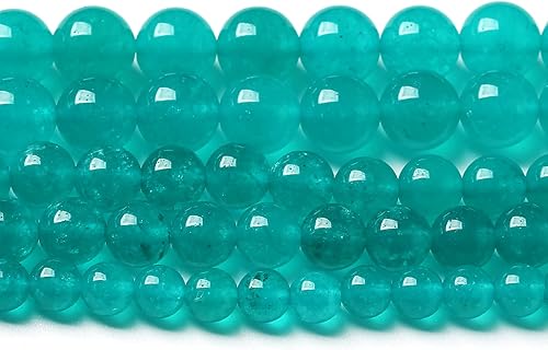 46 cuentas de piedra natural de 0.315 pulgadas (0.315 in), piedra de jade de Tiendaita azul, cuentas redondas sueltas para hacer joyas, pulseras y