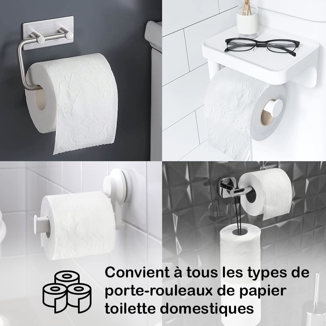 Papier Toilette Super Doux Double Épaisseur 96 Rouleaux | Papier WC Haute Qualité Papier Hygiénique Extra Résistant