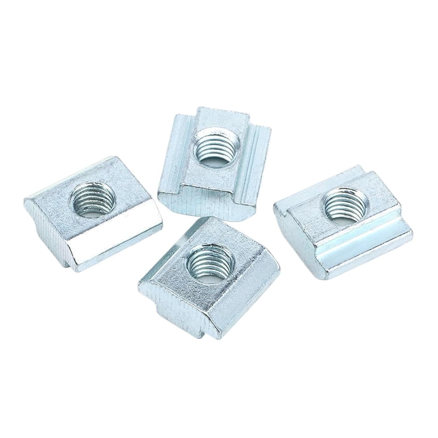 500pcs 20-M3/M4/M5/M6 T Sliding Nut T-Track Hammer Slide Nut Square Block for 2020 Series Aluminum Profile Fasten Connector(20-M4 (500pcs))