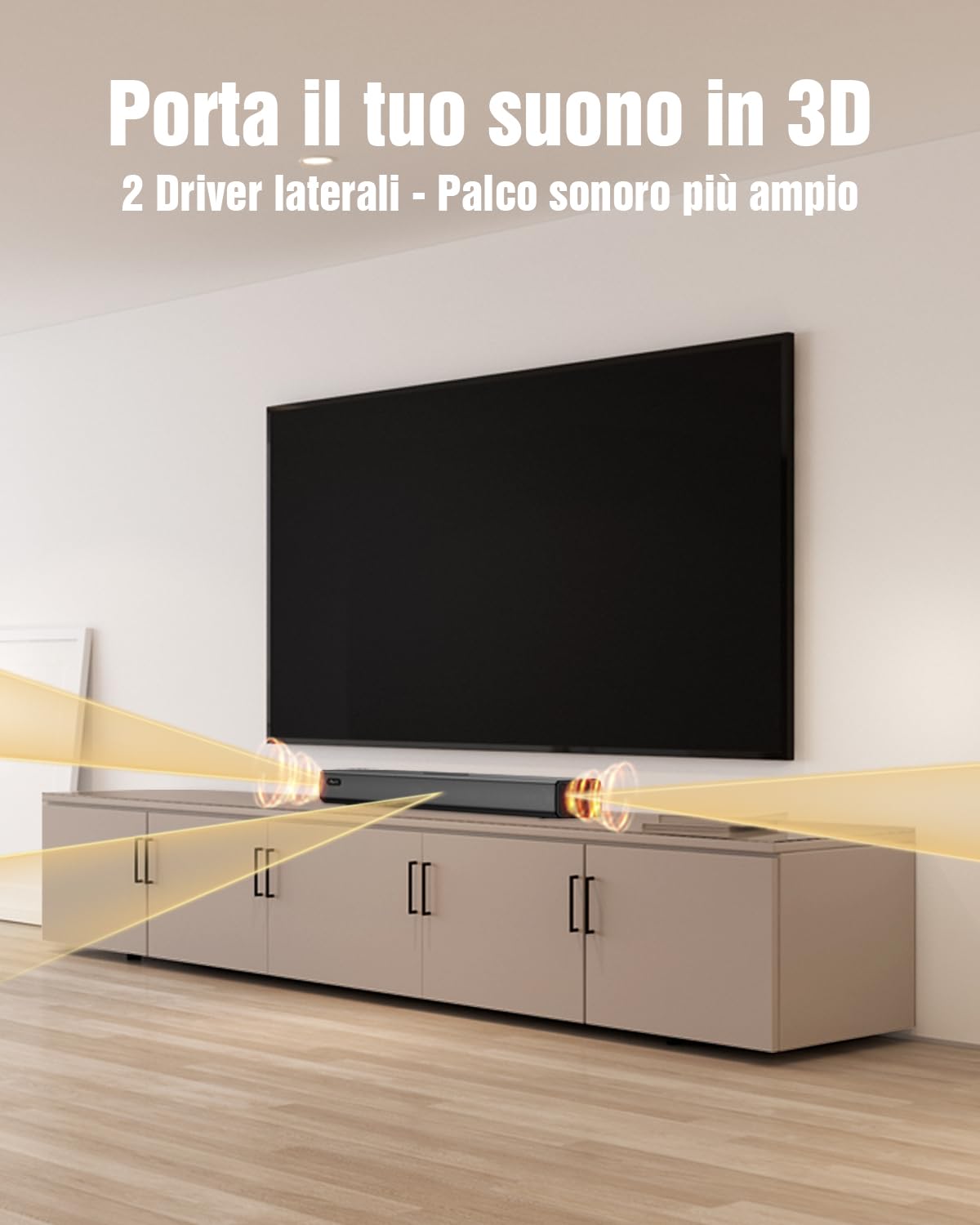Hiwill 5.1CH Soundbar TV, Dolby Atmos Casse Home Theatre, 6,5" Subwoofer Senza fili, 2 Altoparlanti Surround Cablati, Home Cinéma Enceintes Téléviseur, 420W Potenza di Picco, eARC, HiElite A51PRO