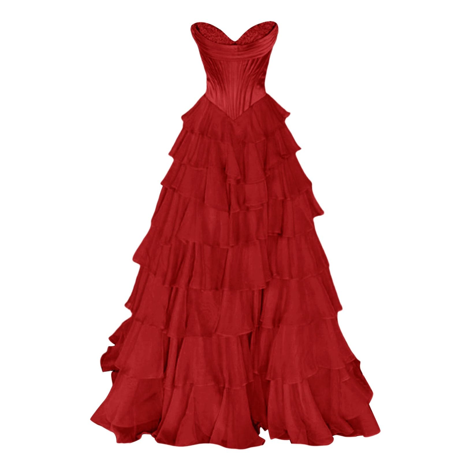 Elegante Vestido Largo de Noche en Gasa con Diseño Corsé y Abertura para Ocasiones