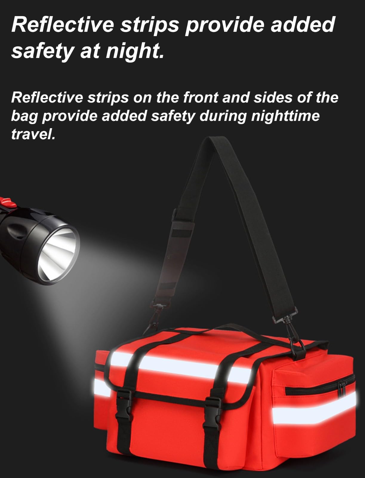 Cassetta Pronto Soccorso Professionale Borsa Medica Trauma con Riflettente, Grande capacità Borsa Medica di Emergenza,Portatile Impermeabile First Aid Kit Vuota per Viaggi Casa Sportiva B