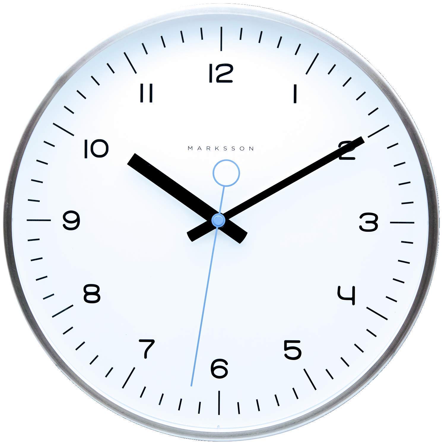 Buy The Crosby Stainless Steel Wall Clock by Marksson Silent Non