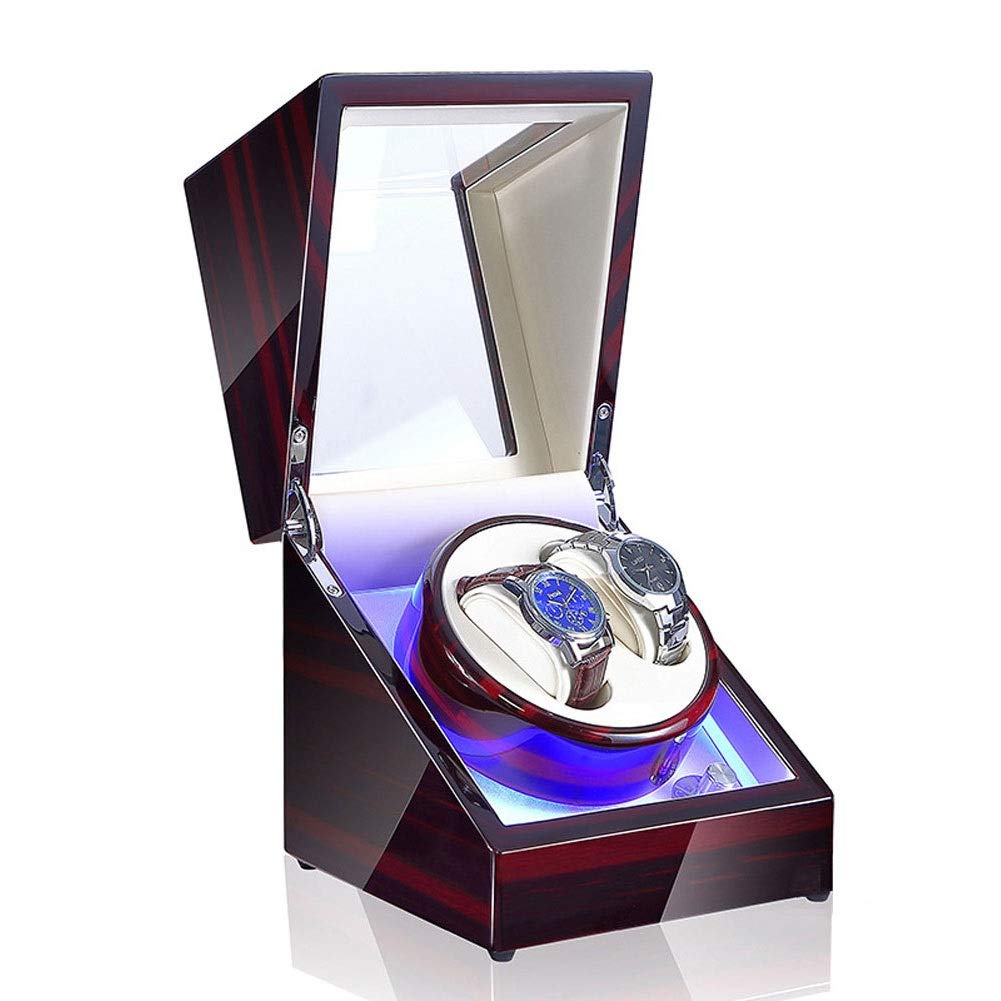 CGCSYZ Watch Winder Box, Automatic Winders LED Light Quiet Motor- Available In 5 Styles (A)
