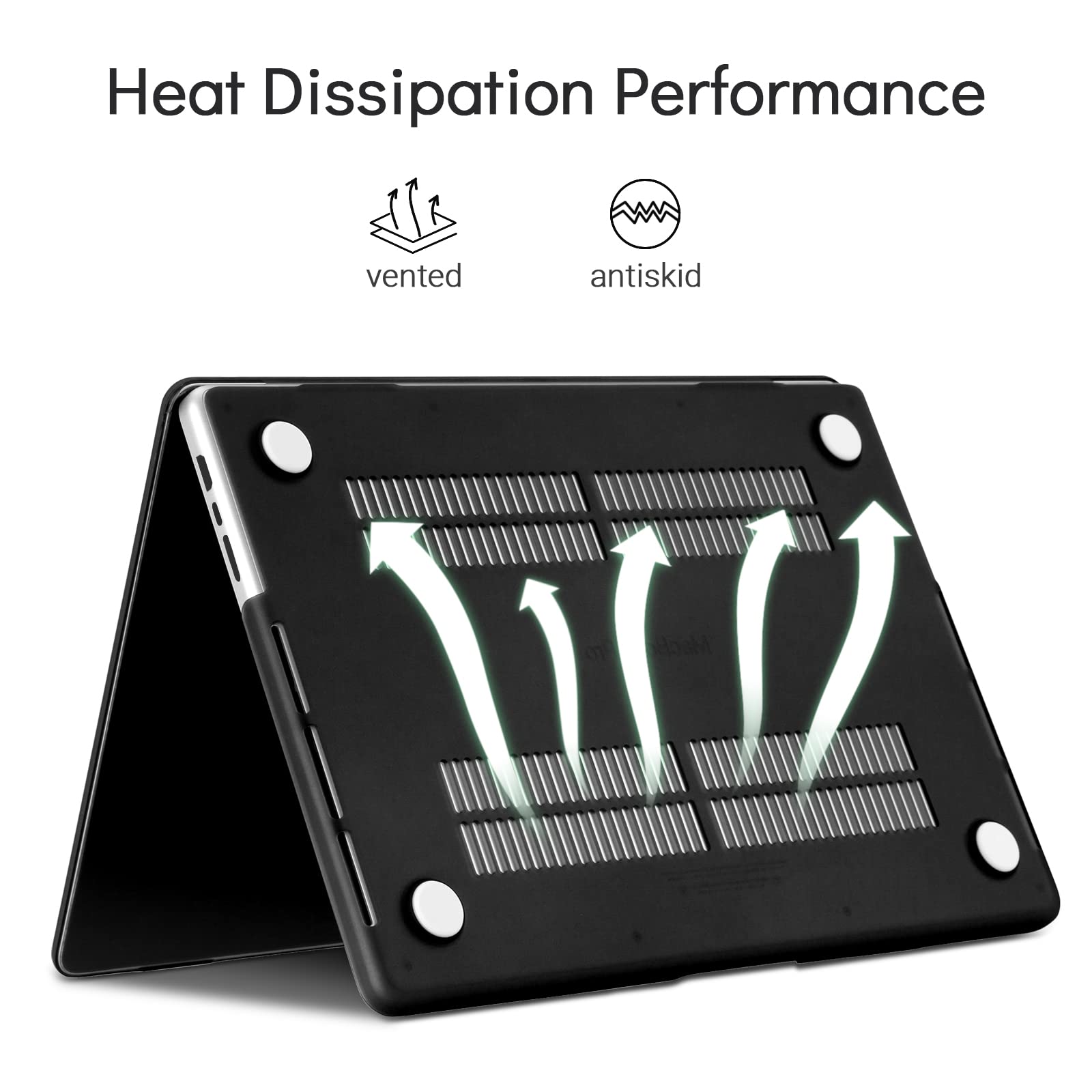 TECOOL Cover Per MacBook Pro 13 Pollici 2016-2022 (M2 M1 A2338/A2289/A2251/A2159/A1989/A1706) Con Touch Bar, Custodia Rigida Protettiva Sottile In Plastica E Copritastiera UE, Cristallo Verde Menta