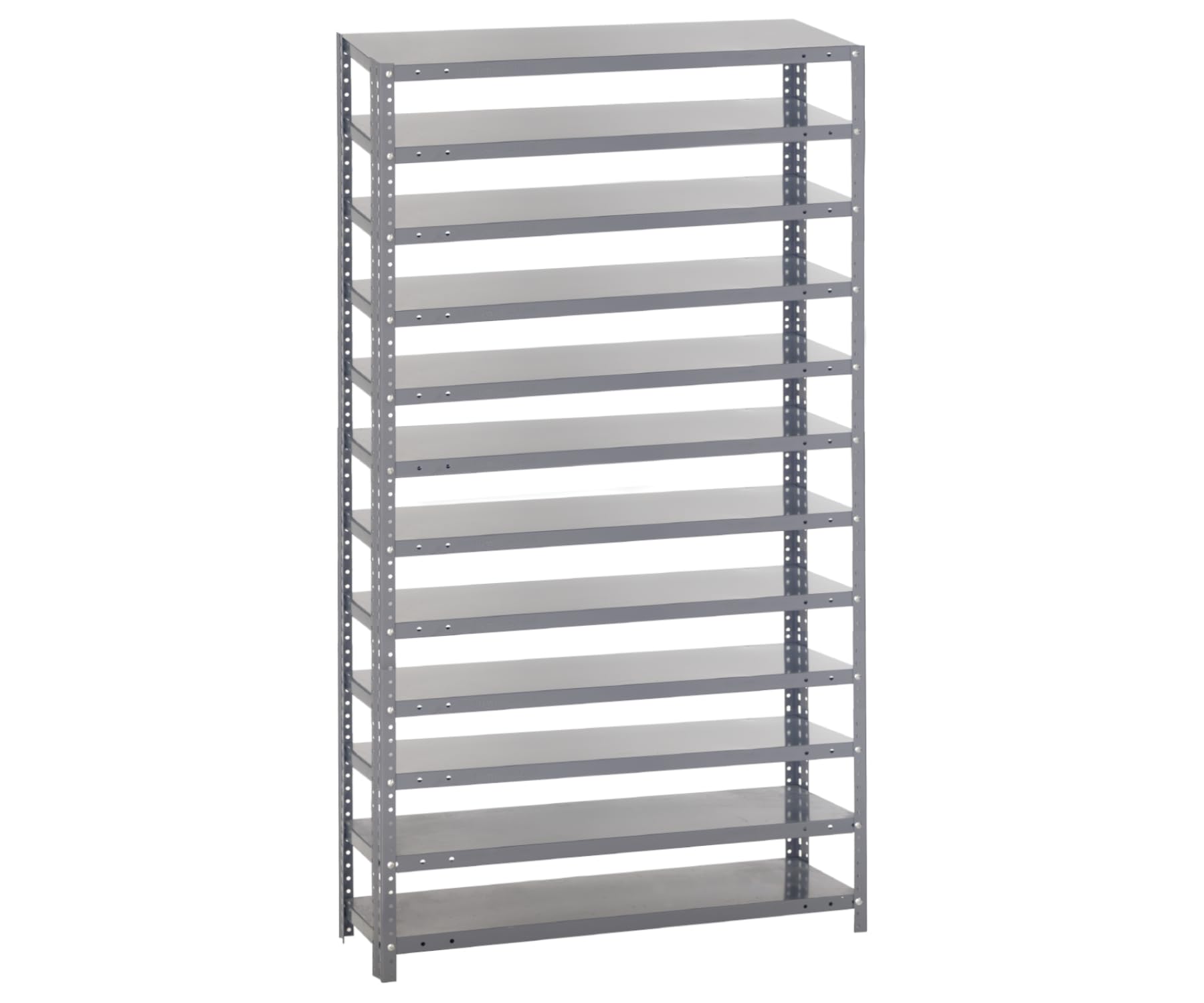 Quantum Storage Systems 1275-000-12 Shelving Unit, 12" D x 36" L x 75" H, Carbon Steel, Galvanized