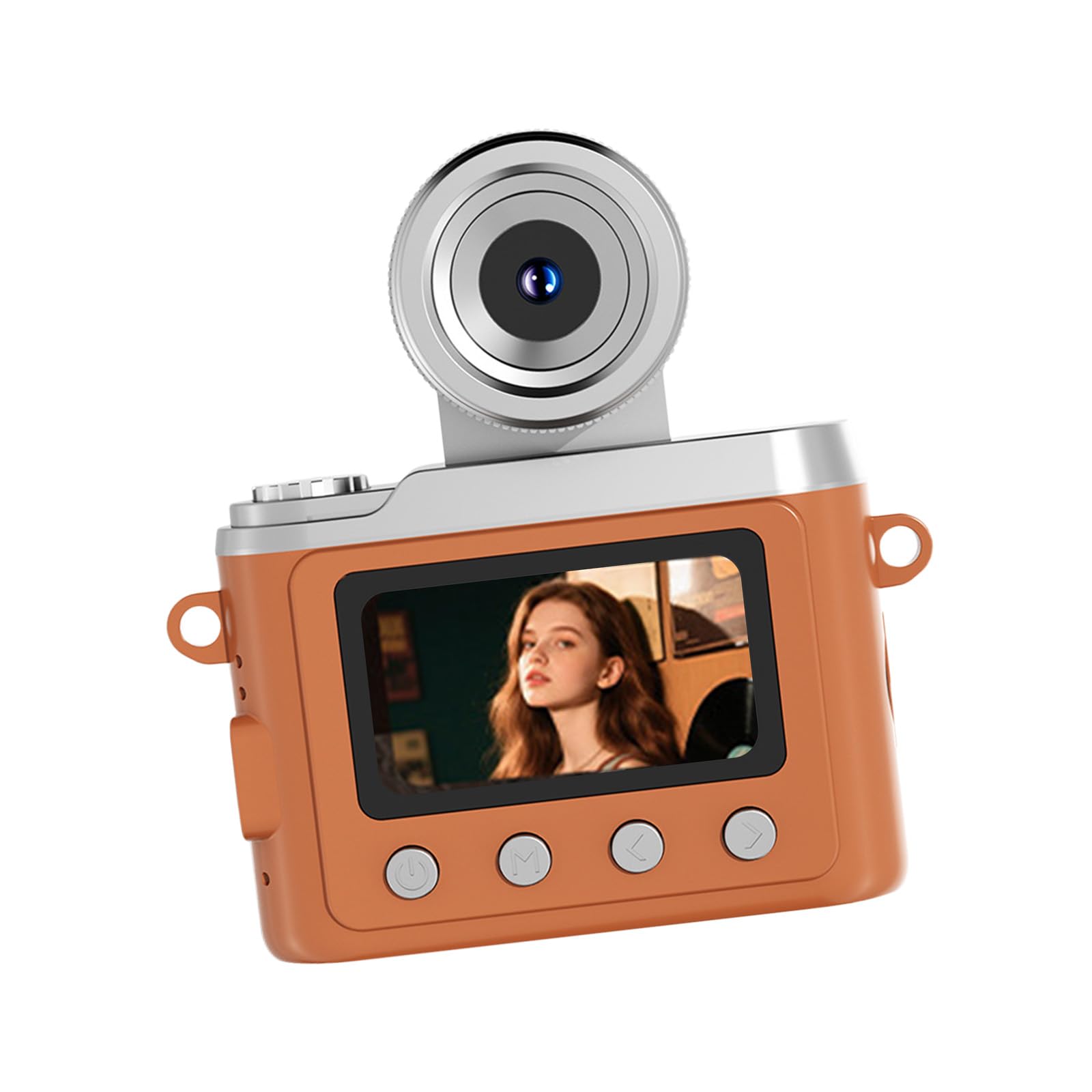 Fotocamera digitale di tipo retrò con opzioni di controllo manuale, fotocamera espandibile per principianti di fotografia creativa