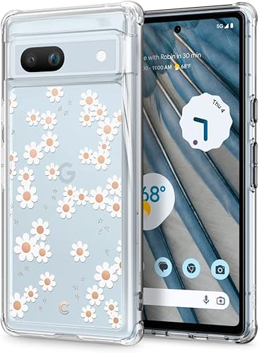 CYRILL Cecile - Funda compatible con Google Pixel 7a 5G (2023), transparente con bonito diseño floral para mujer, perfil de ajuste delgado, jardĂn CYRILL Cecile - Funda compatible con Google Pixel 7a 5G (2023), transparente con bonito diseño floral para mujer, perfil de ajuste delgado, jardĂn