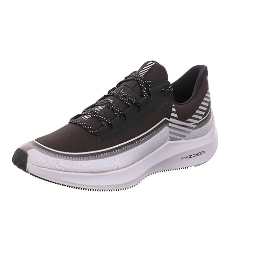 Nike Men's Air Zoom Winflo 6 Shield Running Shoes (12, Black/Grey-M)