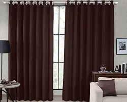 Cortina Tecido Blackout Corta Luz 80% para Sala, Quarto e Escritório 2,70 X 2,30m (Marrom)