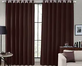 Cortina Tecido Blackout Corta Luz 80% para Sala, Quarto e Escritório 2,70 X 2,30m (Marrom)