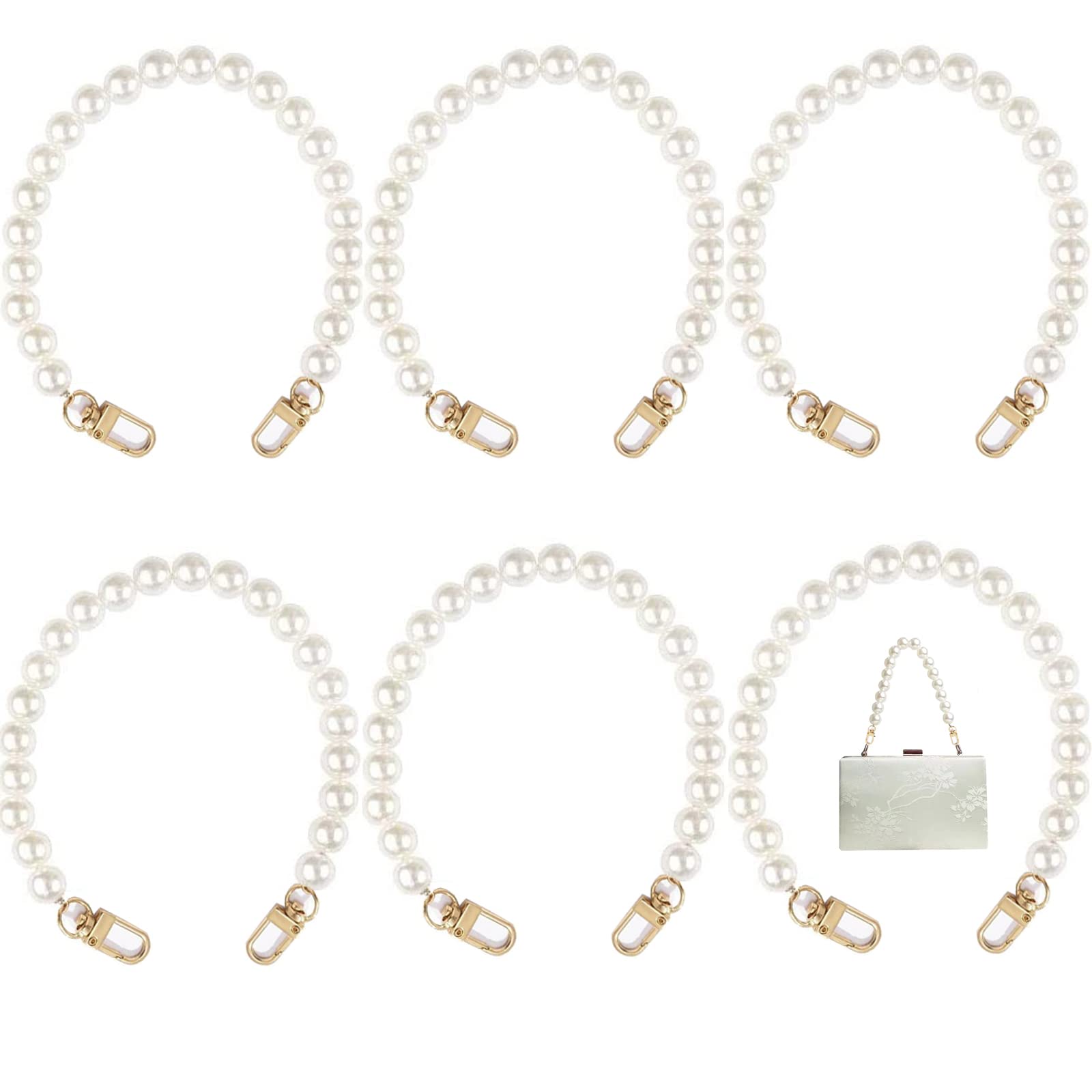 Manici A Catena Con Perle Per Borse - Cinturino Di Ricambio Elegante Con Fibbie