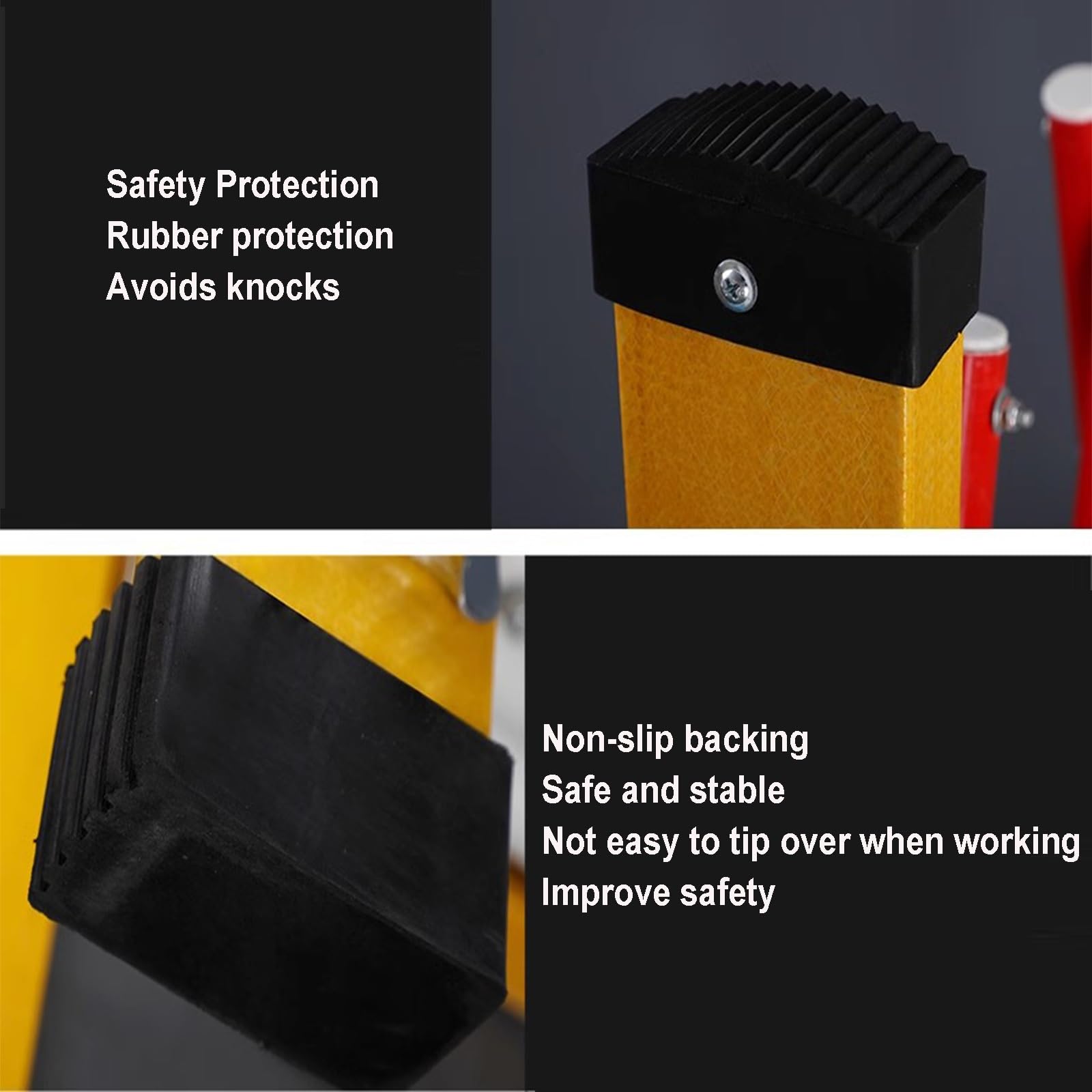 Barrera de tráfico de metal ajustable - Puerta de seguridad plegable con ruedas, 1,2 x 3 m, valla de seguridad industrial negra, solución de control de acceso flexible para eventos