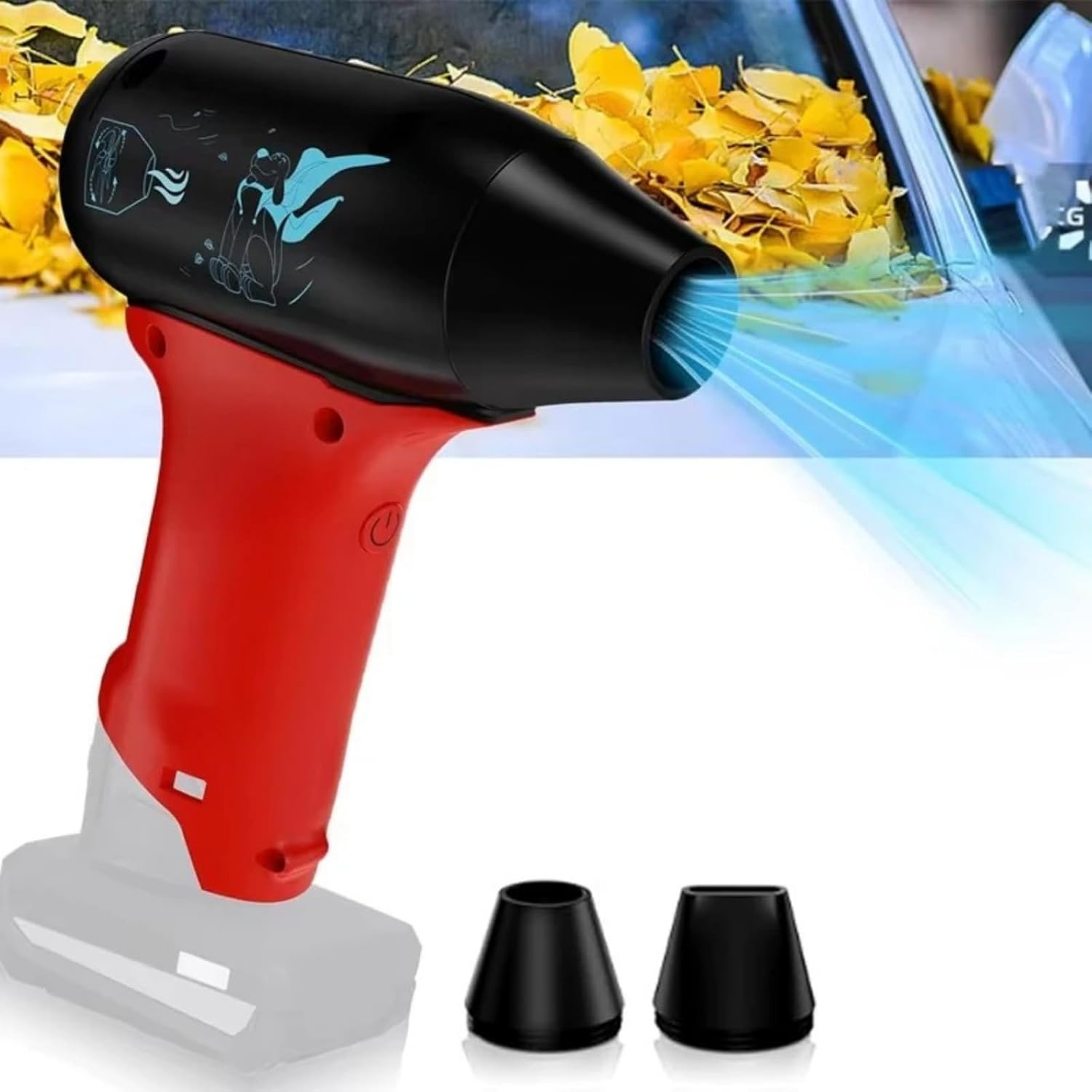 Compressed Air Duster, 130000RPM Air Blowers for Milwaukee 12V Battery, Portable Jet Fan Mini Handheld Blower Cordless, for Tools, Car, Computer, Keyboard, Leaf Blower (No Battery)