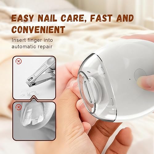 Miniatura 3 de Cortaúñas eléctrico automático, amoladora de uñas automática universal 2026, recortadora automática de uñas con almacenamiento de luz y restos de