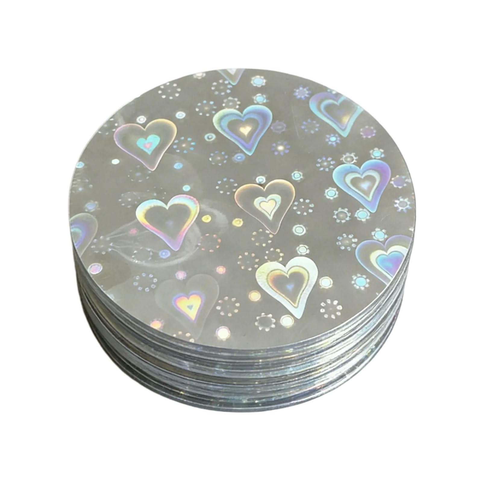 LUCKGONI Pack Of 100 Heart Shaped Badges Protectors With Pet Film For Pin And Accessories Sturdy And Scratch Resistant