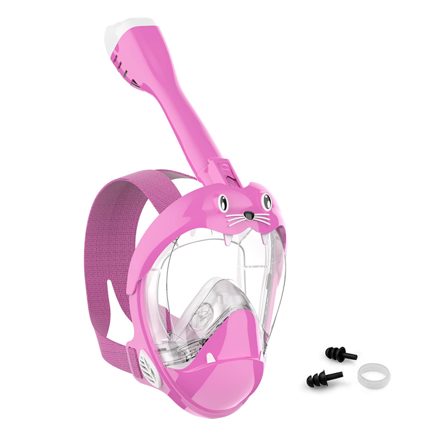 Full Face Snorkel Mask, Diving Mask for Kids and Adults,180° Panoramic View Snorkel Mask with Camera Mount, Safe Breathing, Anti-Leak&Anti-Fog