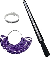 Baxcdyswe Ringgrössenmesser Set, 3 Stück Ringmesser Finger, Ring Sizer, Ringgrössenmesser Deutsche Größen, Kunststoff-Ringmaß und Ringdorn for Measuring Ring Diameters, Size Standard UK, EU, USA
