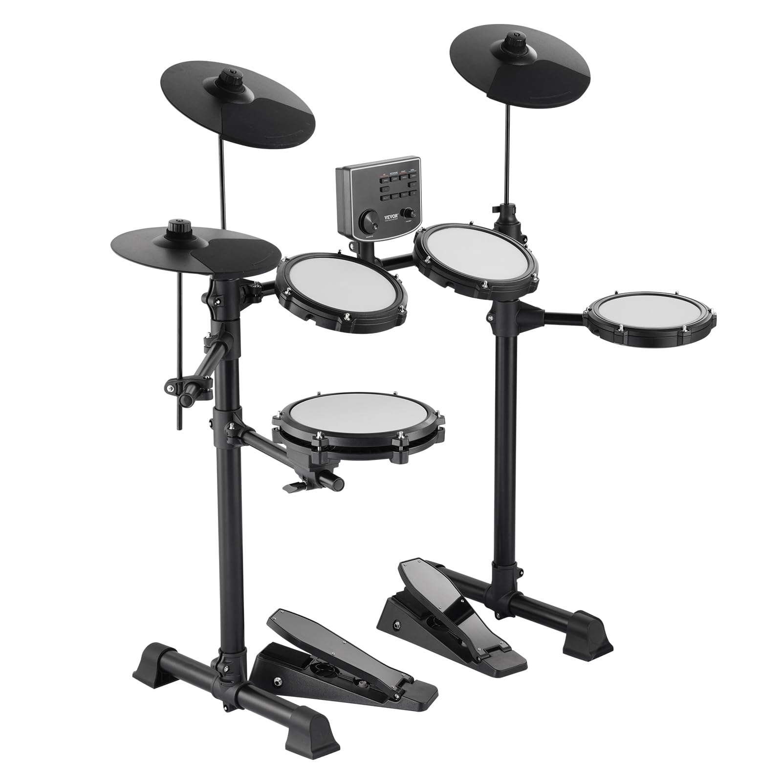 VEVOR Set di Batteria Elettronica, 15 Kit di Batteria 150 Suoni, Set di Batteria Elettronica Rullante Silenzioso 203,2 mm con Supporto USB MIDI con Piatti Bacchette e Cuffie, Principianti e Adulti