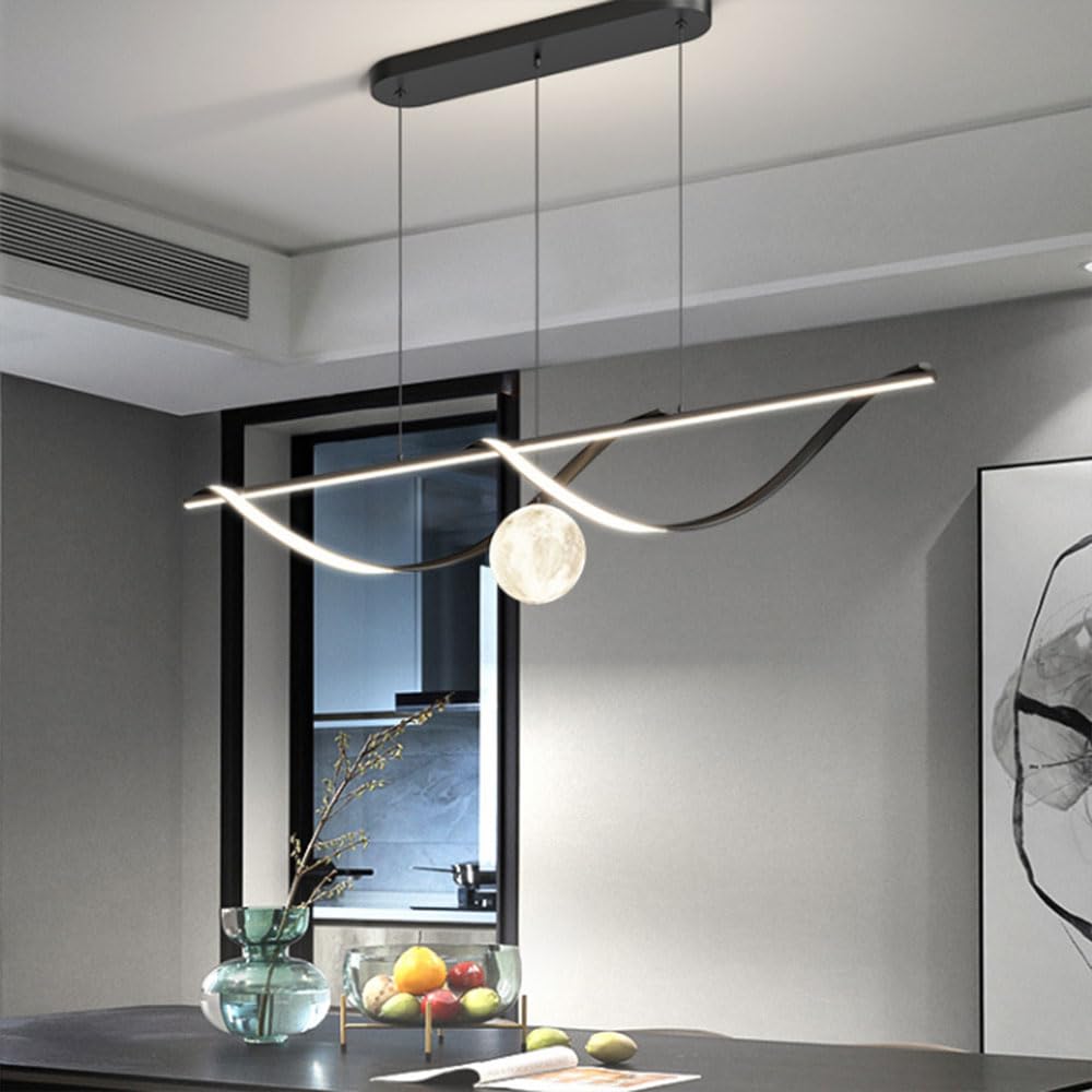 Wiszący żyrandol LED z aluminiową kulką do nowoczesnej dekoracji wnętrz - Oświetlenie podwieszane o zmiennej intensywności, idealny do restauracji, salonu, sypialni - 3000-650