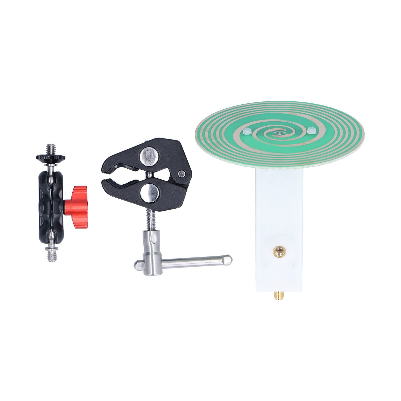 Antenna UWB a banda ultra larga R104 con guadagno 3dBi e porta di montaggio filettata da 1/4 di pollice per attacco treppiede - Design polarizzato circolarmente, gamma di