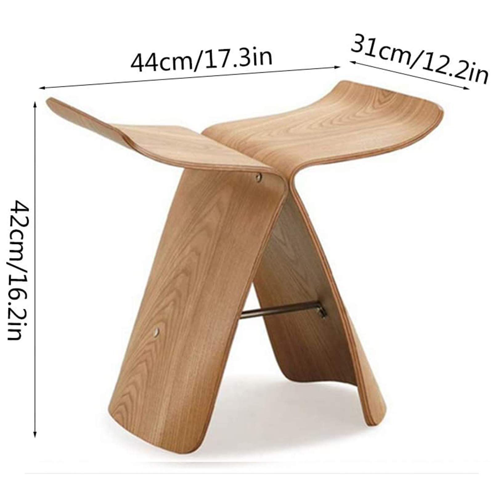 LZEYUAN Wooden Shoe Stool, Fashion Style Butterfly Makeup Stool, Stable and Durable Practicality, for Bedroom, Living Room, Office Coffee Table