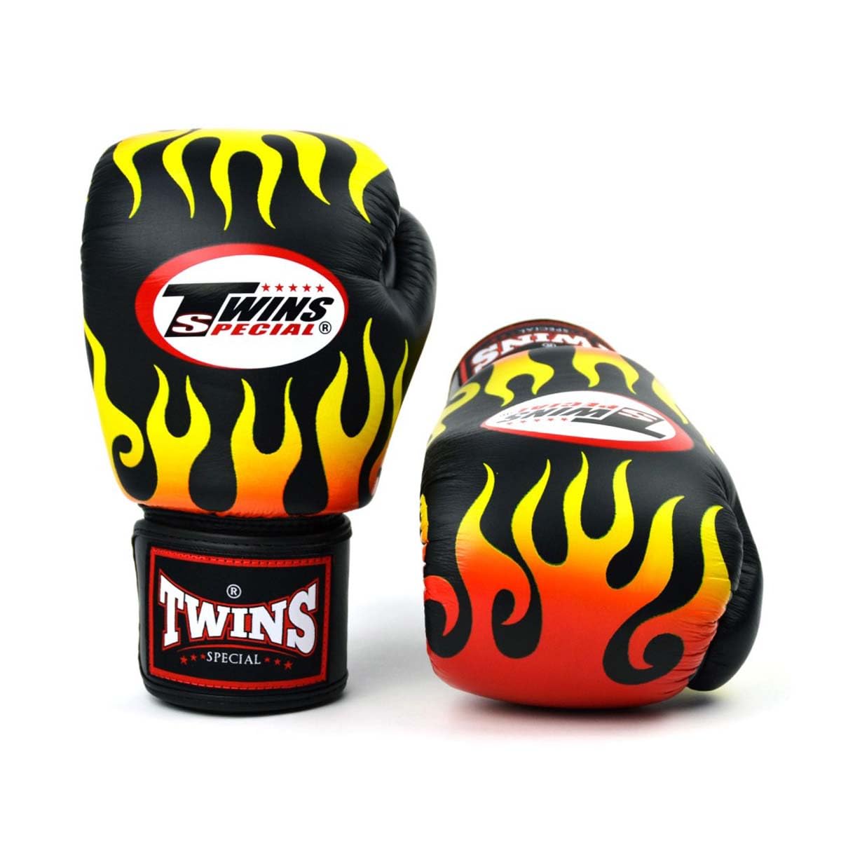 Twins Special Signature Leather Boxing Gloves - Black w