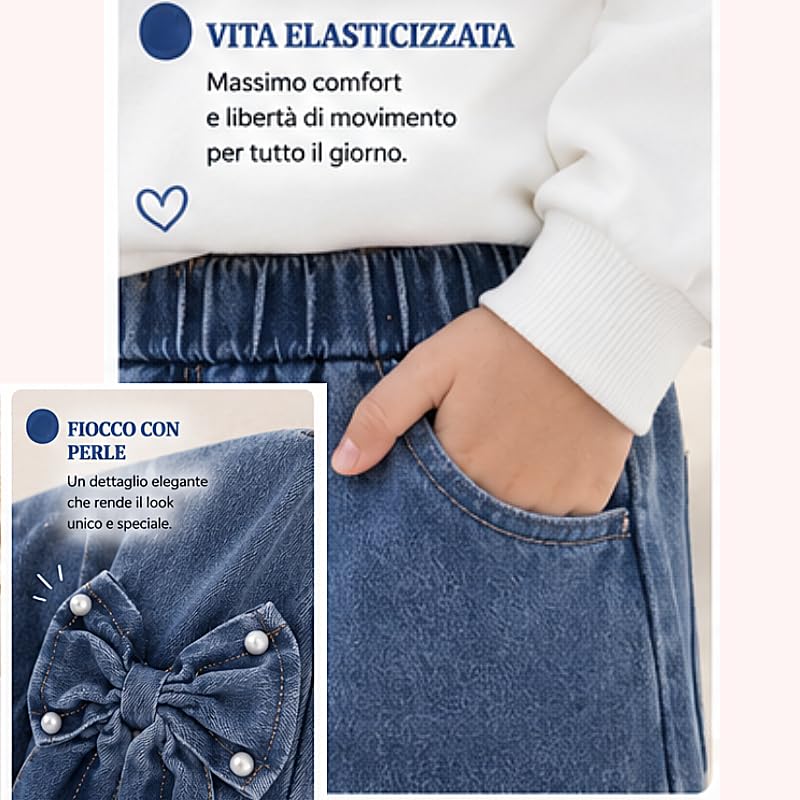 OrJana Conjunto de niña de 2 piezas para primavera y otoño, blusa a rayas con chaleco corazón y jeans de pata, estilo Preppy