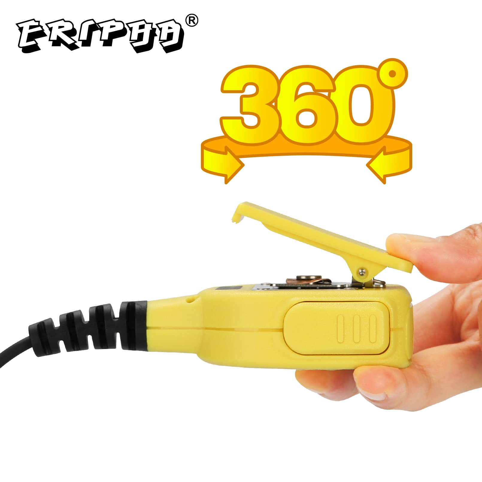 Altavoz de micrófono de hombro compatible con Motorola XPR 3000 3000e 3300 3300e 3500 3500e impermeable IP56 micrófono de radio bidireccional con conector de 3,5 mm (amarillo)