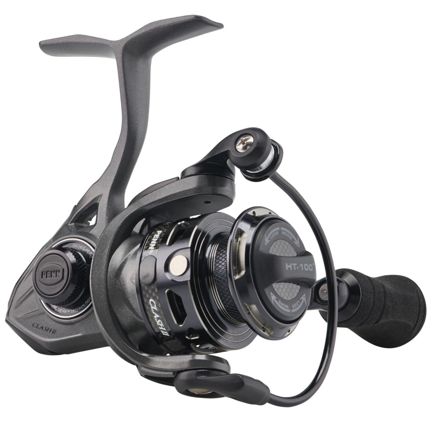 Penn Clash II Spinning Reel - Lightweight Saltwater Shore and Kayak Fishing Reel for Lure Fishing - Sea Fishing Reel for Bass, Pollack, Cod, Wrasse, Grey/Black