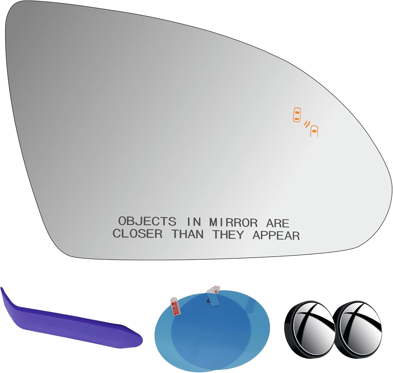 EAP Passenger Side Mirror Glass Compatible with Kia Optima 2016-2019, Heated with Blind Spot 87621D5020