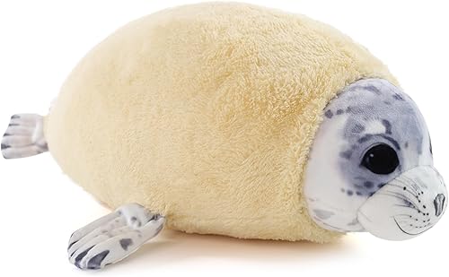 Miniatura 2 de Chubby Blob Young Seal - Almohada de peluche suave, lindos animales de peluche del océano, decoración de habitación, muñeca de almohada grande de
