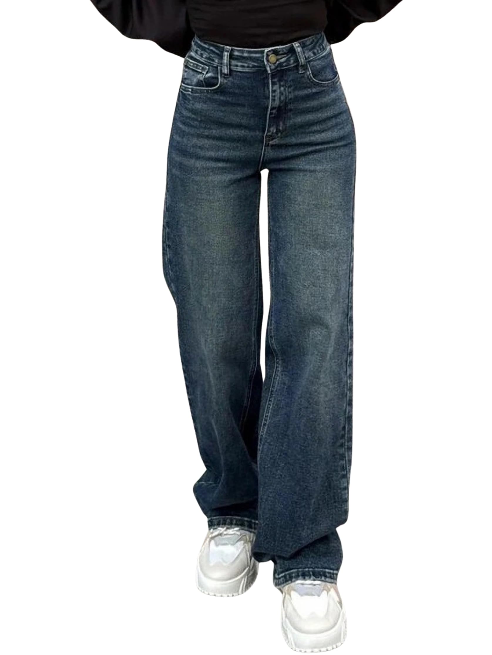 glossia Plus Size Jeans for Women High Waist Baggy Straight Fit Stretchable Denim | Sizes 24 26 32 38 40 42 44 | Women Bottom (WJ-1405_4-$)-picture-40