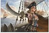 zhuoxi Pirate Captain Woman Holding Sword Direct Attack Watercolor Fantasy Anime Poster Decorative Painting Canvas Wall Art Room Posters Wall Art Bedroom Painting08x12inch20x30cm