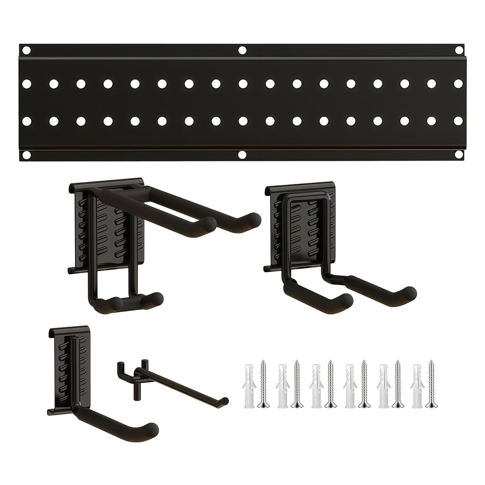 Ganchos de almacenamiento de garaje, organizador de pared inoxidable con