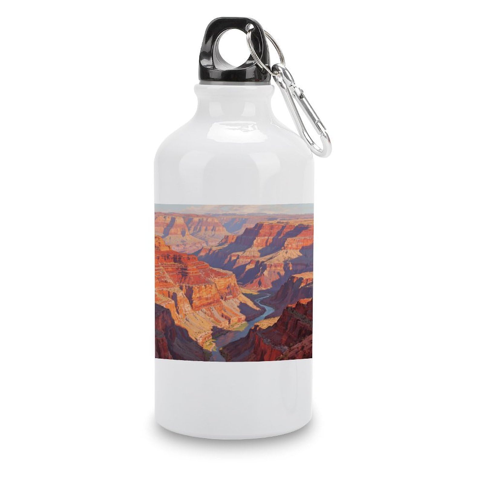 Fekiloot Style Grand Canyon Landforms Aluminum Water Bottle Travel Tumbler Reusable Lightweight Outdoor Sports Water Bottles For Gym Sports Camping Hiking Fishing400ml