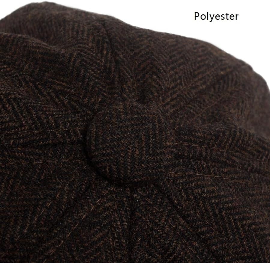 Men's Octagonal Cap Newsboy Caps Vintage Beret Casual Bohemian Versatile Artist's Hat