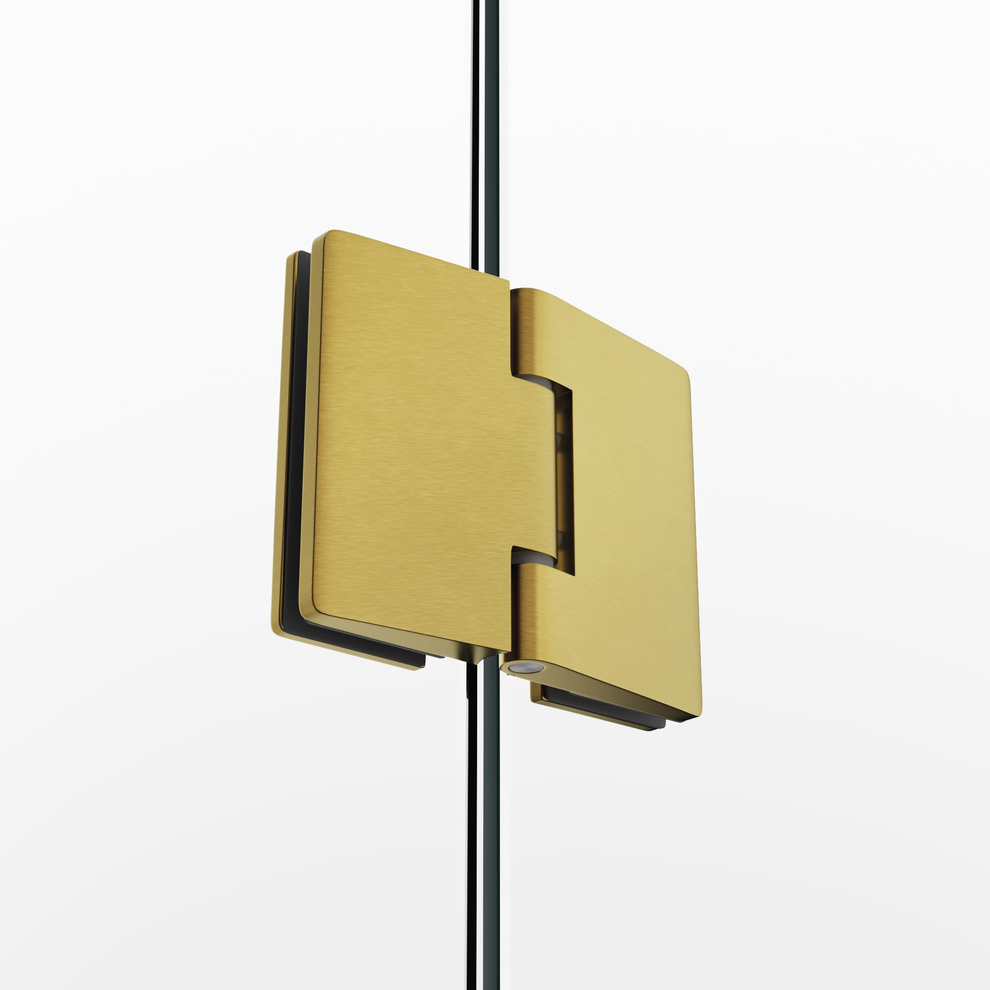 GME - Mampara Ducha Frontal 1 Puerta Fija + 1 Corredera 100cm Oro | Mampara de Cristal con Perfilería de Aluminio y 195cm de Altura | Cristal Templado 6mm Antical Y Cierre Magnético