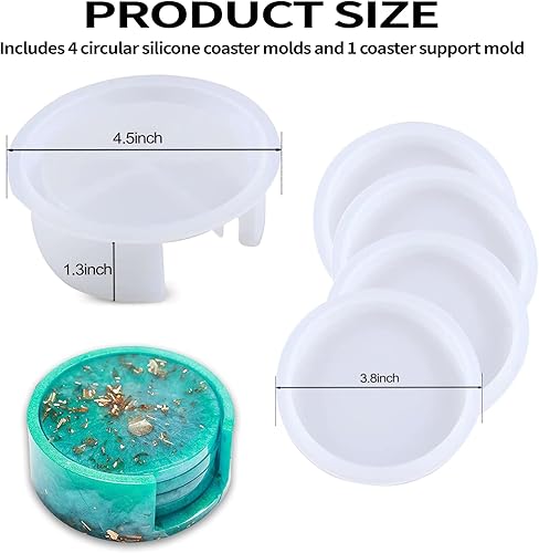 Miniatura 2 de 5 moldes para posavasos de resina, moldes para posavasos de resina epoxi, moldes de resina para posavasos de resina epoxi, moldes de silicona para