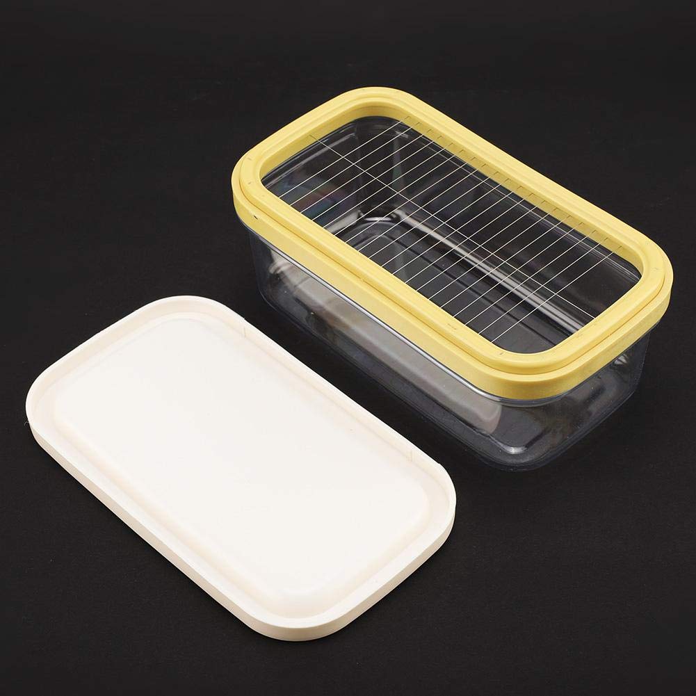 Hakeeta Botervloot met snijder, botervloot, rechthoekig, transparant, keuken, gereedschap, boterhouder, kaasbox, van pvc, duurzaam, met deksel voor de keuken